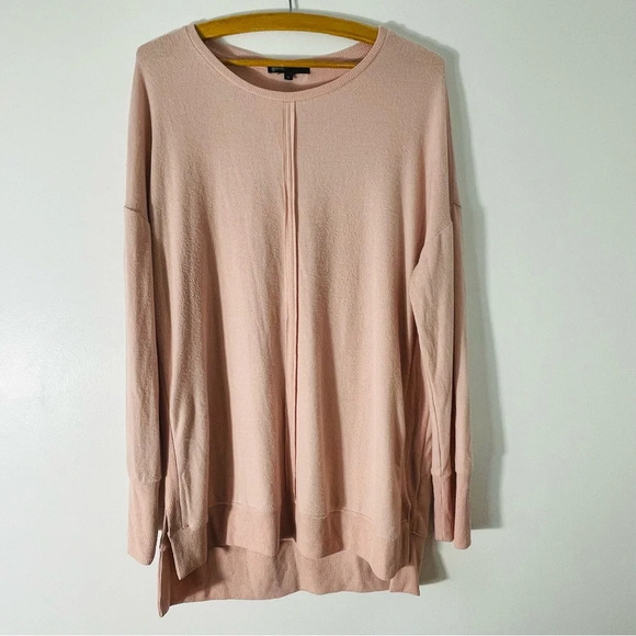 Gibson Long Sleeve Split Sides Pink Sweater Size L - Picture 4 of 7
